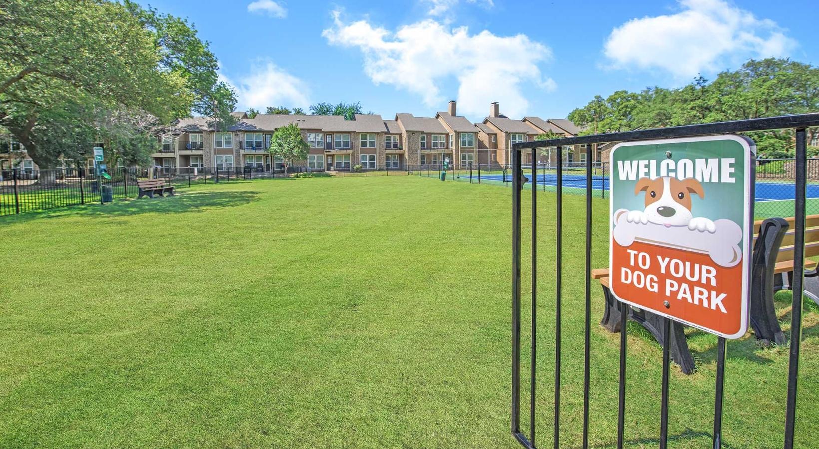 Communities of Bent Tree is a pet-friendly community! green area and dog park