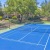 a tennis court with a net