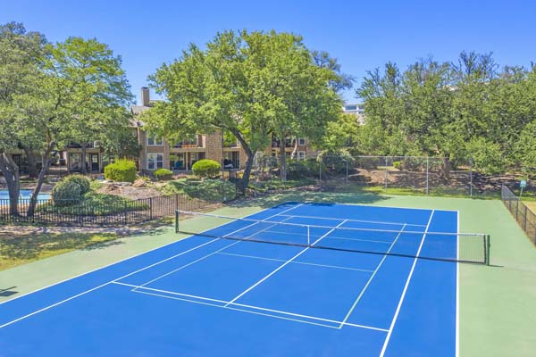 Drone shot of another tennis court/ pickleball court.